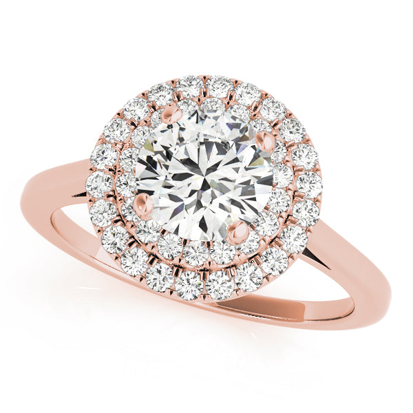 LUMEO Round Double Halo Engagement Ring
