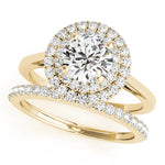 LUMEO Round Double Halo Engagement Ring
