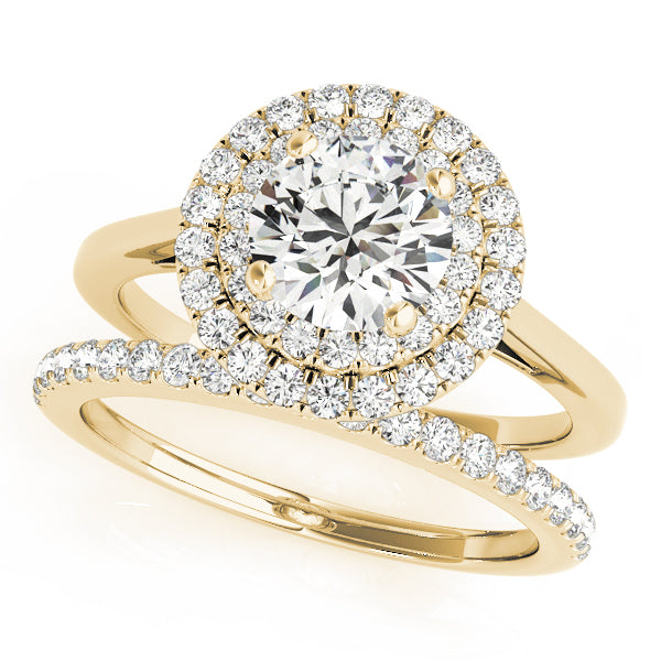 LUMEO Round Double Halo Engagement Ring
