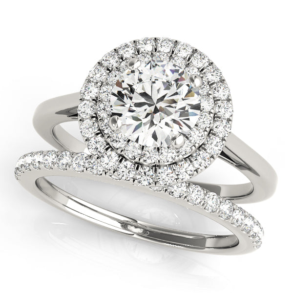 LUMEO Round Double Halo Engagement Ring
