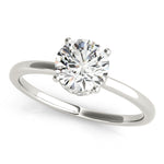 LUMEO Round Hidden Halo Diamond Engagement Ring Front View in Platinum 
