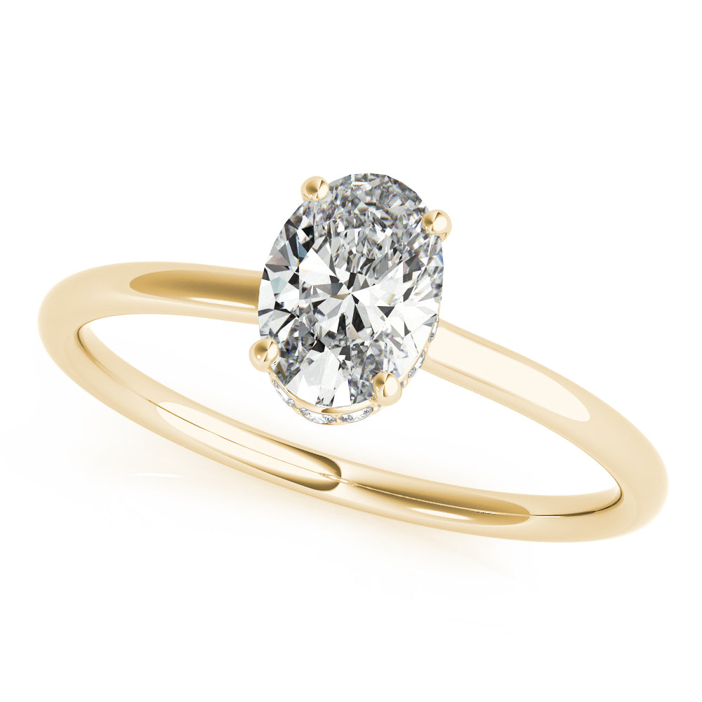 LUMEO Oval Solitaire Engagement Ring
