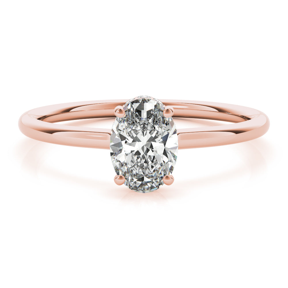 LUMEO Oval Solitaire Engagement Ring
