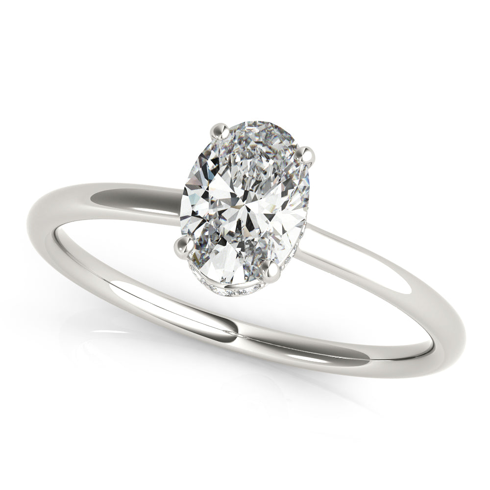 LUMEO Oval Solitaire Engagement Ring

