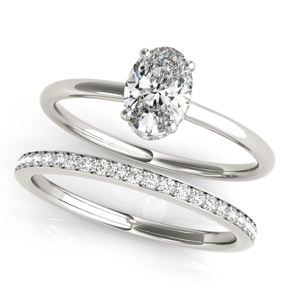 LUMEO Oval Solitaire Engagement Ring

