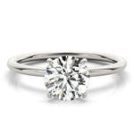 LUMEO Round Hidden Halo Diamond Engagement Ring Set in Platinum 