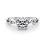 LUMEO Cushion Solitaire Diamond Engagement Ring Set in Platinum 