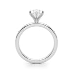 LUMEO Marquise Solitaire Diamond Engagement Ring Side View in Platinum 
