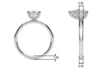 LUMEO Pear Solitaire 2mm Engagement Ring 