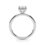 LUMEO Marquise Solitaire Diamond Engagement Ring Side View in Platinum 