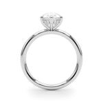 LUMEO Pear Hidden Halo Diamond Engagement Ring Side View in Platinum 