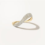 LUMEO Oriane Pave Ring in 18k Solid Yellow Gold 