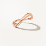 LUMEO Zayra Plain Ring Pain in 18k Solid Rose Gold 