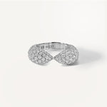 LUMEO Nola Wide Pave Ring in Platinum or White Gold 