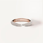 LUMEO Nola Thin Pave Ring in 18k Solid Rose Gold 