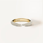LUMEO Nola Thin Pave Ring in 18k Solid Yellow Gold 