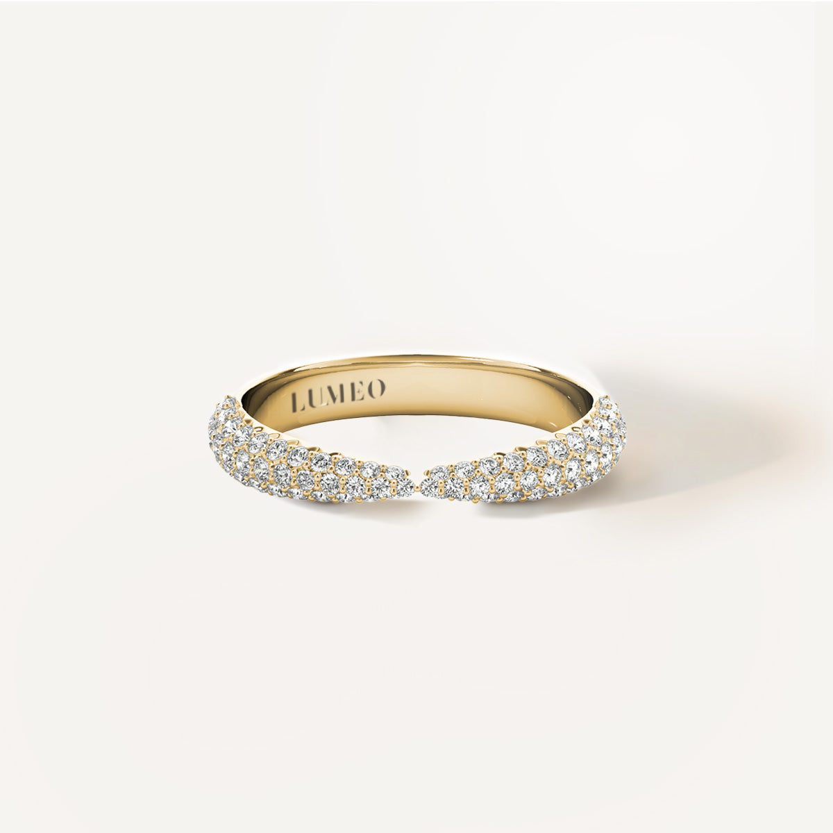 LUMEO Nola Thin Pave Ring in 18k Solid Yellow Gold #18k-solid-yellow-gold