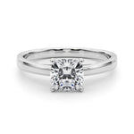 LUMEO Cushion Solitaire Diamond Engagement Ring Set in Platinum 