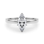 LUMEO Marquise Solitaire Diamond Engagement Ring Set in Platinum 