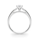 LUMEO Marquise Solitaire Diamond Engagement Ring Side View in Platinum 