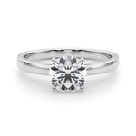 LUMEO Round Solitaire Diamond Engagement Ring Set in Platinum 