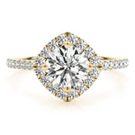 LUMEO Round Halo Engagement Ring 