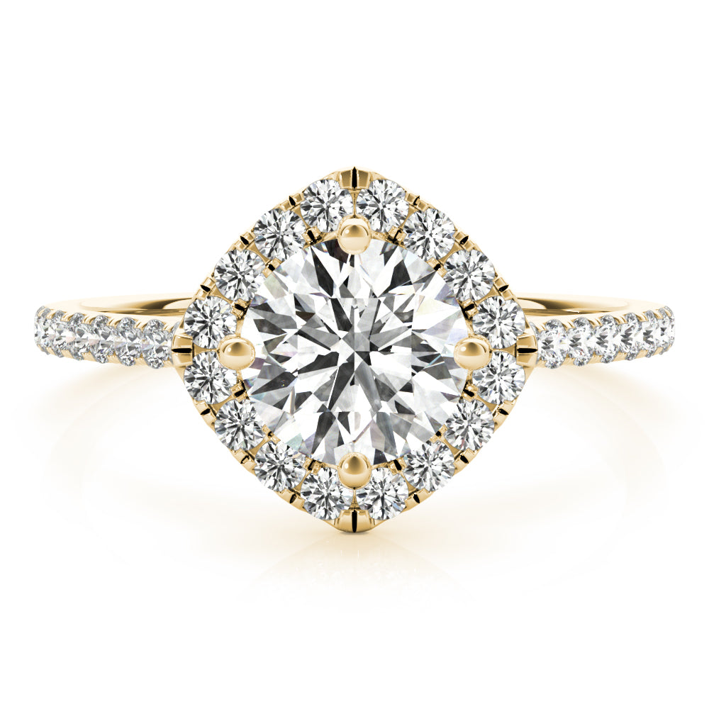 LUMEO Round Halo Engagement Ring 