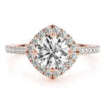 LUMEO Round Halo Engagement Ring 