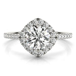 LUMEO Round Halo Engagement Ring 