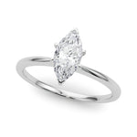 LUMEO Marquise Solitaire Diamond Engagement Ring Front View in Platinum 
