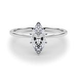 LUMEO Marquise Solitaire Diamond Engagement Ring Set in Platinum 