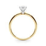 LUMEO Marquise Solitaire Diamond Engagement Ring Side View in 18k Solid Yellow Gold 