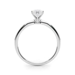 LUMEO Marquise Solitaire Diamond Engagement Ring Side View in Platinum 