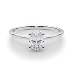 LUMEO Oval Solitaire Diamond Engagement Ring Set in Platinum 