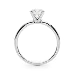 LUMEO Round Solitaire Diamond Engagement Ring Side View in Platinum 