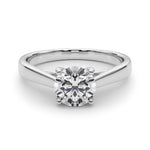 LUMEO Round Solitaire Diamond Engagement Ring Set in Platinum 