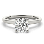 LUMEO Round Hidden Halo Diamond Engagement Ring Set in Platinum 