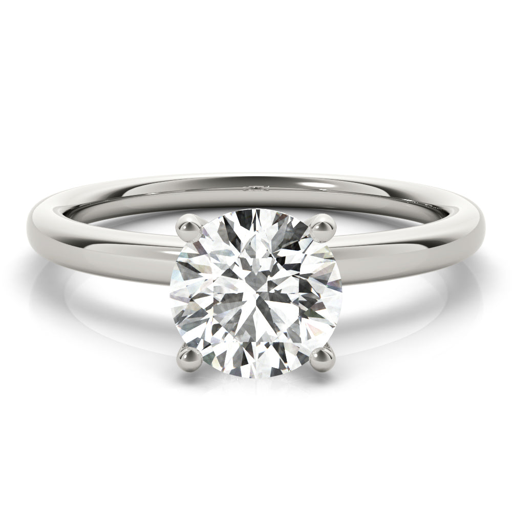 LUMEO Round Hidden Halo Diamond Engagement Ring Set in Platinum 