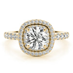 LUMEO Round Halo Engagement Ring 