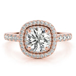 LUMEO Round Halo Engagement Ring 