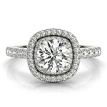 LUMEO Round Halo Engagement Ring 
