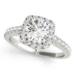 LUMEO Round Halo Engagement Ring 
