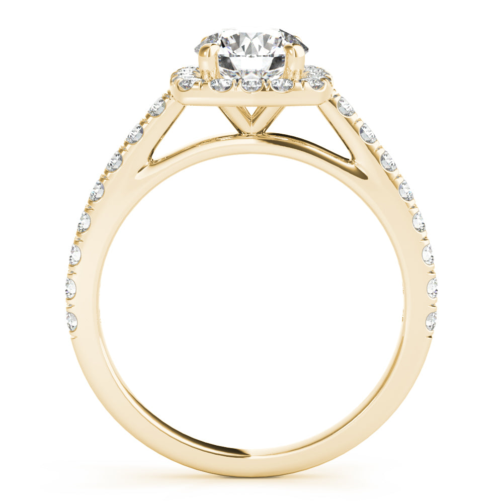 LUMEO Round Halo Engagement Ring 