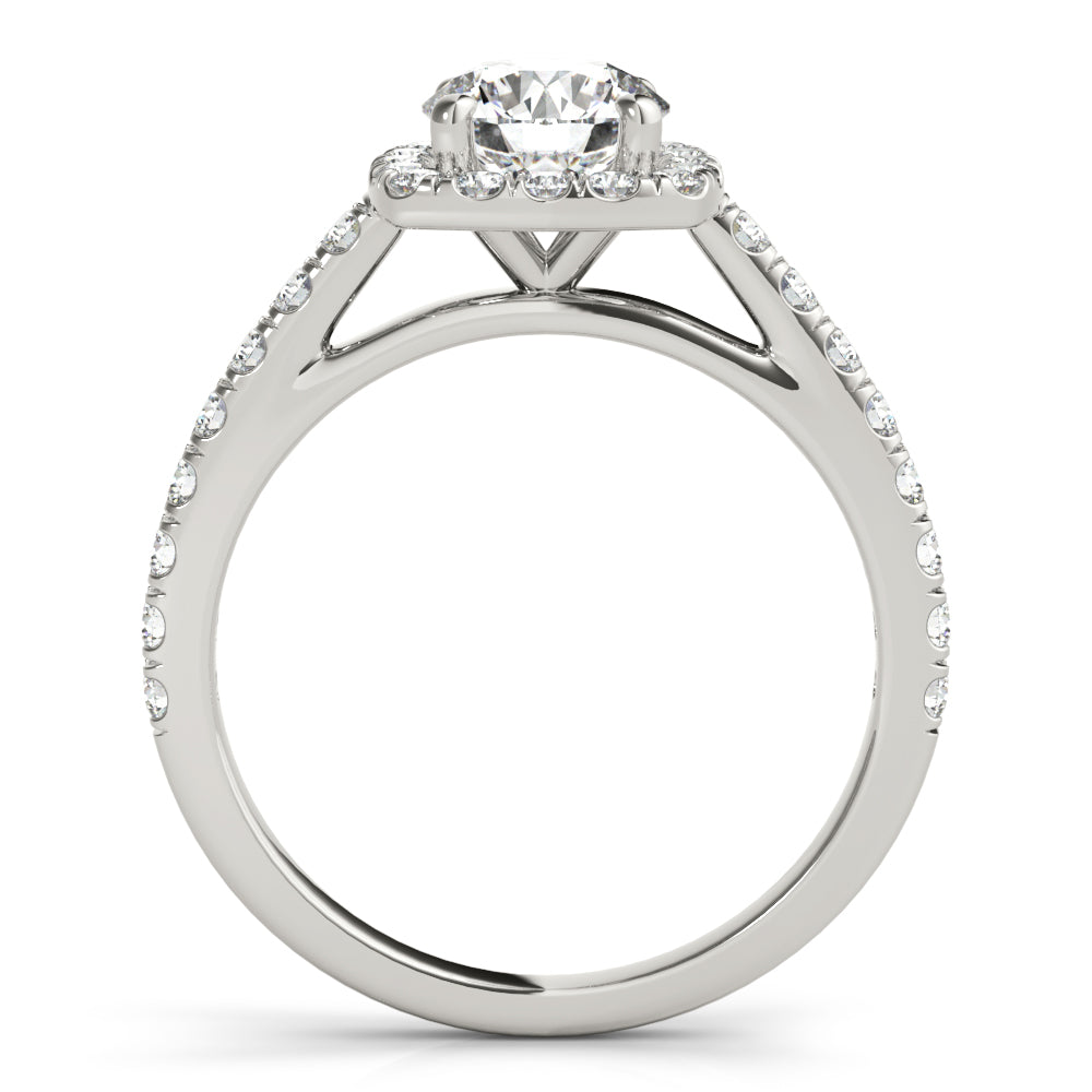 LUMEO Round Halo Engagement Ring 