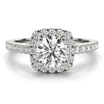 LUMEO Round Halo Engagement Ring 