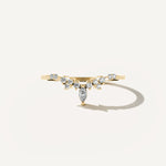 LUMEO Callie Chevron Wedding Band in 18k Solid Yellow Gold 