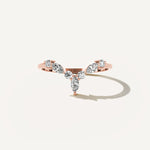 LUMEO Thalia Chevron Wedding Band in 18k Rose Gold 