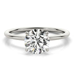 LUMEO Round Hidden Halo Diamond Engagement Ring Set in Platinum 
