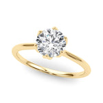 LUMEO Tulip Round Solitaire Engagement Ring 