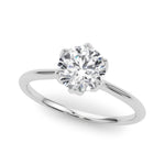 LUMEO Tulip Round Solitaire Engagement Ring 